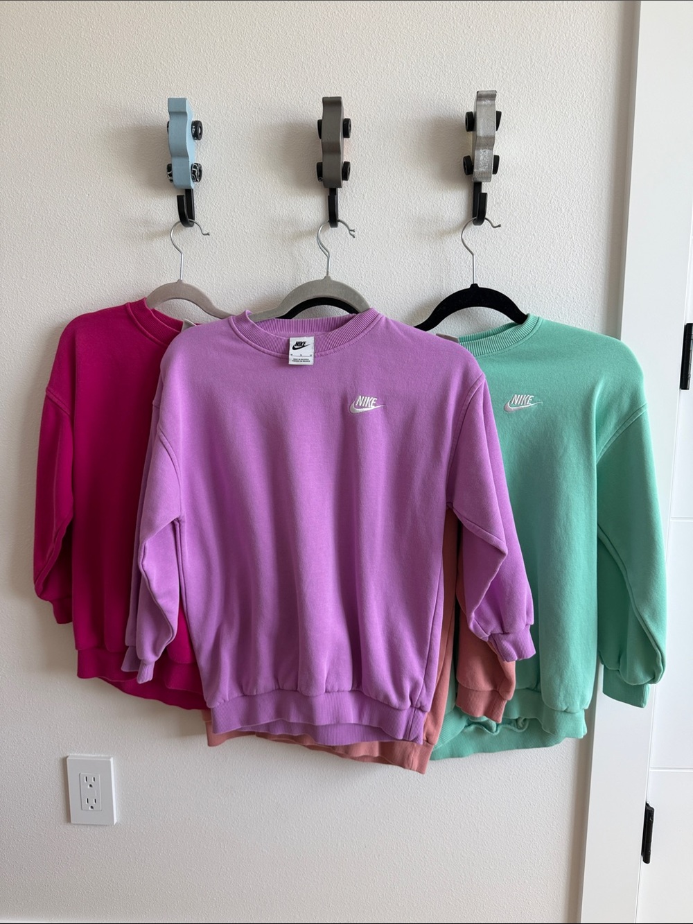 Nike Kids' Purple Crewneck Sweatshirt - Soft Pastel Pullover